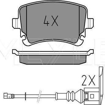 Meyle 025 233 2617/W - Гальмівні колодки, дискові гальма autozip.com.ua