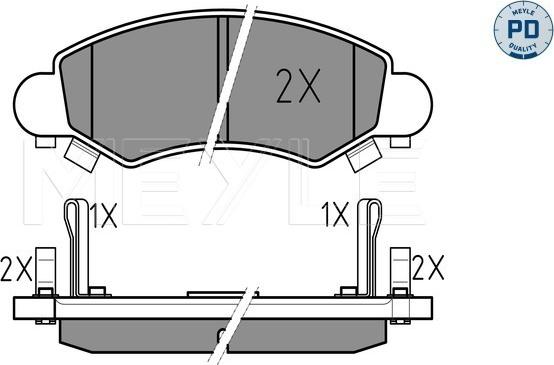 Meyle 025 232 5316/PD - Гальмівні колодки, дискові гальма autozip.com.ua