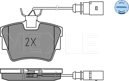 Meyle 025 232 2416/W - Гальмівні колодки, дискові гальма autozip.com.ua