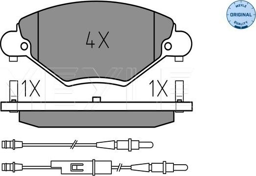 Meyle 025 232 7717/W - Гальмівні колодки, дискові гальма autozip.com.ua