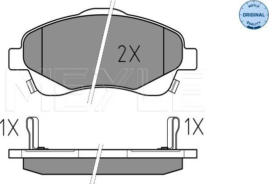 Meyle 025 237 6819/W - Гальмівні колодки, дискові гальма autozip.com.ua