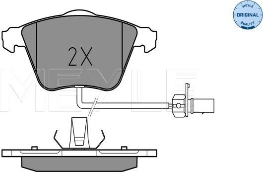 Meyle 025 237 6220/W - Гальмівні колодки, дискові гальма autozip.com.ua