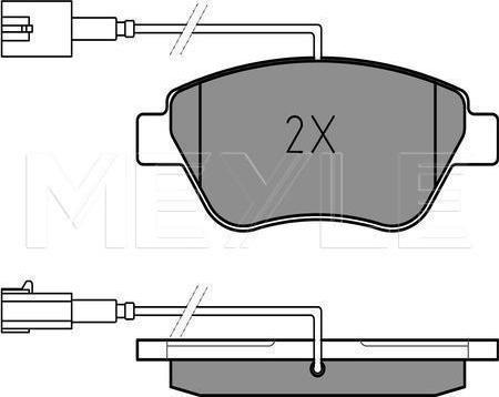 Meyle 025 237 0617/W - Гальмівні колодки, дискові гальма autozip.com.ua