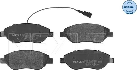 Meyle 025 237 1218/W - Гальмівні колодки, дискові гальма autozip.com.ua