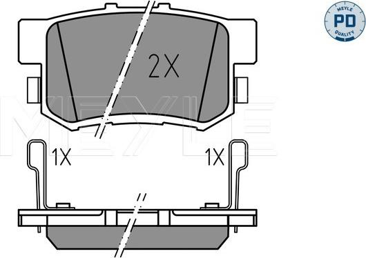 Meyle 025 237 3615/PD - Гальмівні колодки, дискові гальма autozip.com.ua