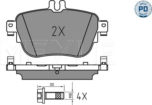 Meyle 025 224 3716/PD - Гальмівні колодки, дискові гальма autozip.com.ua