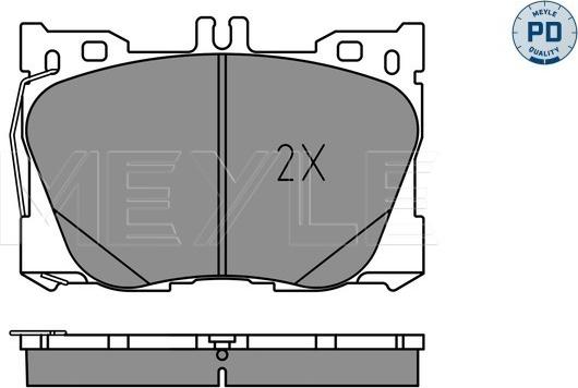 Meyle 025 225 8618/PD - Гальмівні колодки, дискові гальма autozip.com.ua