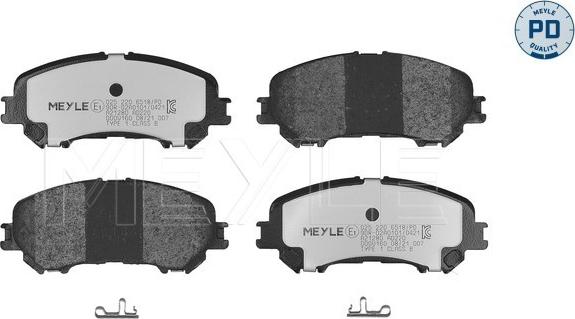 Meyle 025 220 6518/PD - Гальмівні колодки, дискові гальма autozip.com.ua