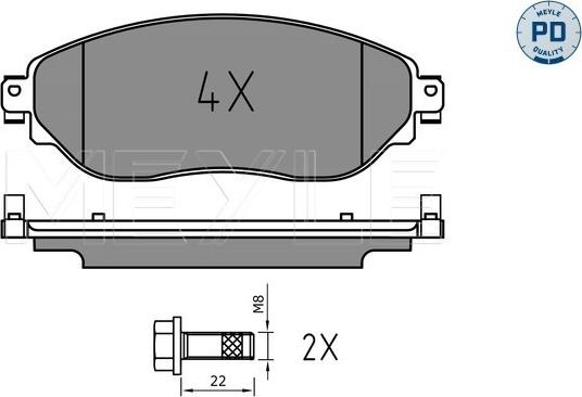 Meyle 025 220 8718/PD - Гальмівні колодки, дискові гальма autozip.com.ua