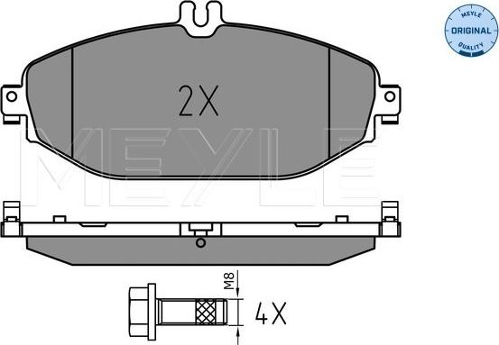 Meyle 025 220 7619 - Гальмівні колодки, дискові гальма autozip.com.ua