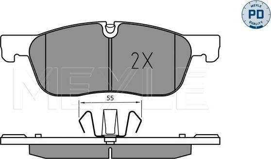 Meyle 025 221 4519/PD - Гальмівні колодки, дискові гальма autozip.com.ua