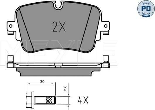 Meyle 025 223 0717/PD - Гальмівні колодки, дискові гальма autozip.com.ua