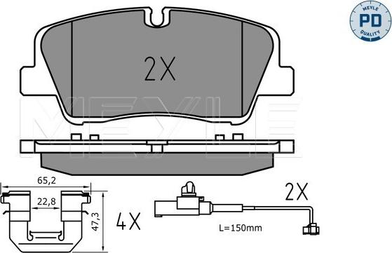 Meyle 025 223 7017/PD - Гальмівні колодки, дискові гальма autozip.com.ua