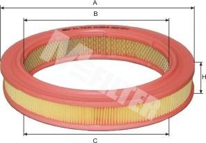 Mfilter A 384 - Повітряний фільтр autozip.com.ua