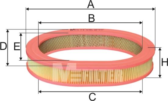 Mfilter A 285 - Повітряний фільтр autozip.com.ua
