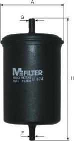 Mfilter BF 674 - Паливний фільтр autozip.com.ua