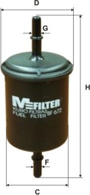 Mfilter BF 672 - Паливний фільтр autozip.com.ua