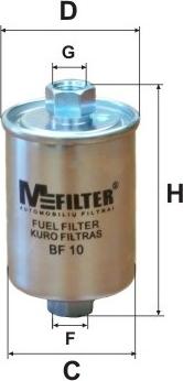 Mfilter BF 10 - Фильтр топливный ВАЗ 2107. 08. 09. 99. 11. 12. 21 инж. пр-во M-FILTER autozip.com.ua