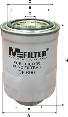 Mfilter DF 690 - Паливний фільтр autozip.com.ua