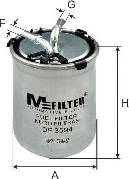 Mfilter DF 3594 - Паливний фільтр autozip.com.ua