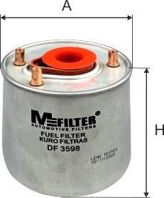 Mfilter DF 3598 - Паливний фільтр autozip.com.ua