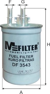 Mfilter DF 3543 - Паливний фільтр autozip.com.ua