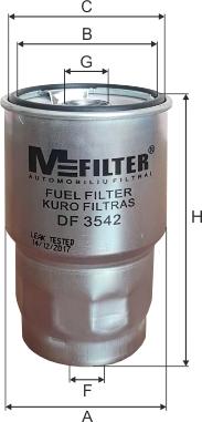 Mfilter DF 3542 - Паливний фільтр autozip.com.ua