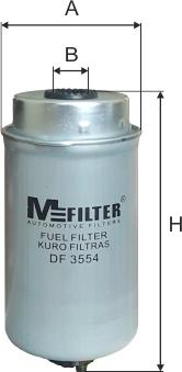 Mfilter DF 3554 - Фильтр топливный FORD TRANSIT 2.2-3.2 TDCI 06- пр-во M-FILTER autozip.com.ua