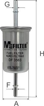 Mfilter DF 3563 - Паливний фільтр autozip.com.ua