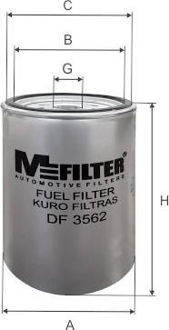 Mfilter DF 3562 - Паливний фільтр autozip.com.ua