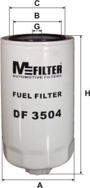 Mfilter DF 3504 - Паливний фільтр autozip.com.ua