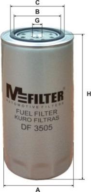 Mfilter DF 3505 - Паливний фільтр autozip.com.ua