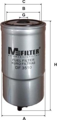 Mfilter DF 3510 - Паливний фільтр autozip.com.ua