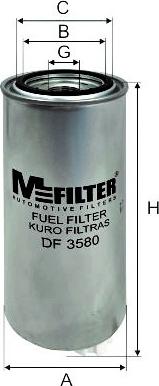 Mfilter DF 3580 - Паливний фільтр autozip.com.ua