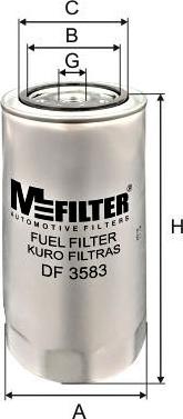 Mfilter DF 3583 - Паливний фільтр autozip.com.ua
