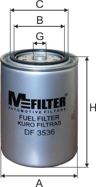 Mfilter DF 3536 - Паливний фільтр autozip.com.ua
