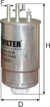 Mfilter DF 3531 - Паливний фільтр autozip.com.ua