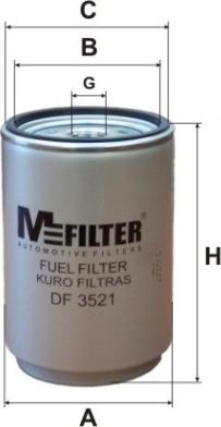 Mfilter DF 3521 - Паливний фільтр autozip.com.ua