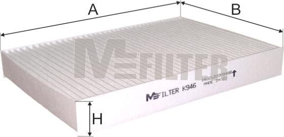 Mfilter K 946 - Фільтр, повітря у внутрішній простір autozip.com.ua