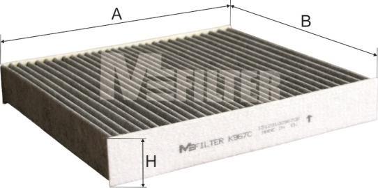 Mfilter K 967C - Фільтр, повітря у внутрішній простір autozip.com.ua