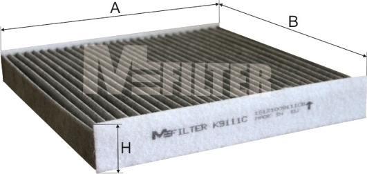 Mfilter K 9111C - Фільтр, повітря у внутрішній простір autozip.com.ua