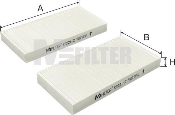 Mfilter K 9221-2 - Фільтр, повітря у внутрішній простір autozip.com.ua