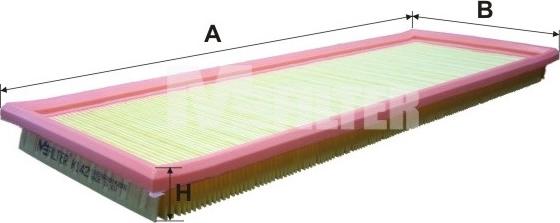 Mfilter K 142 - Повітряний фільтр autozip.com.ua