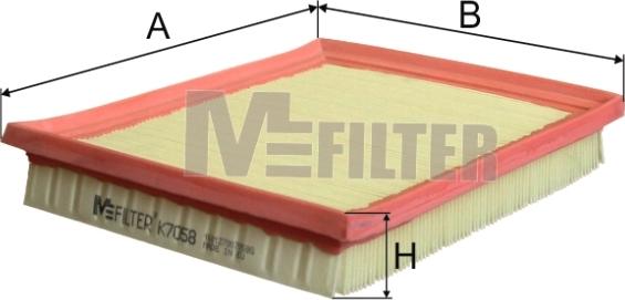 Mfilter K 7058 - Повітряний фільтр autozip.com.ua