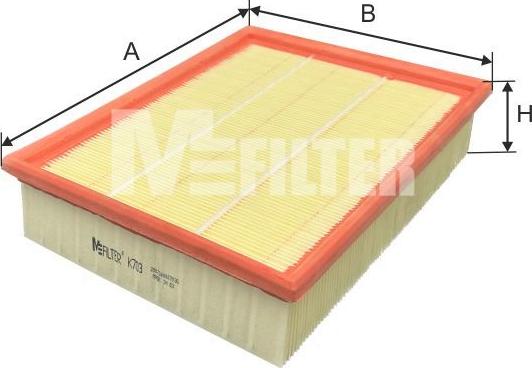 Mfilter K 703 - Повітряний фільтр autozip.com.ua