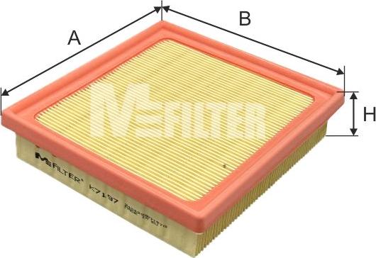 Mfilter K 7197 - Повітряний фільтр autozip.com.ua