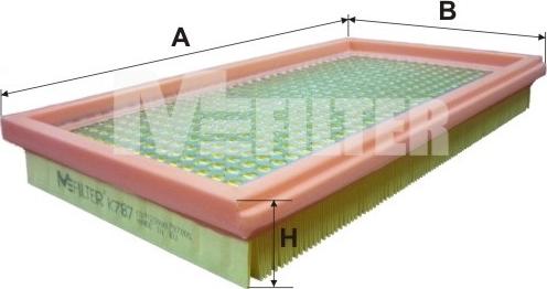 Mfilter K 787 - Повітряний фільтр autozip.com.ua