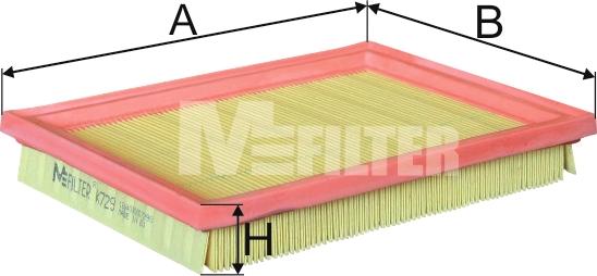 Mfilter K 729 - Повітряний фільтр autozip.com.ua