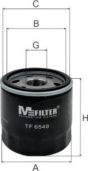 Mfilter TF 6549 - Масляний фільтр autozip.com.ua