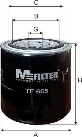 Mfilter TF665 - Масляний фільтр autozip.com.ua